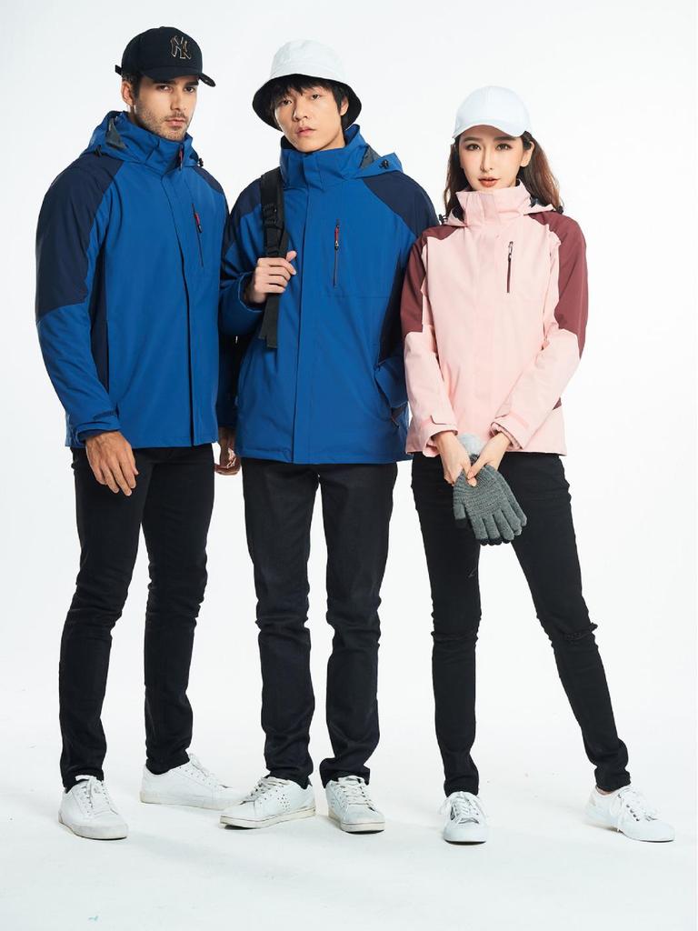 Detachable Unisex 3-in-1 Warm Workwear: Windproof, Wear-Resistant Two-Piece Outdoor Mountaineering Set