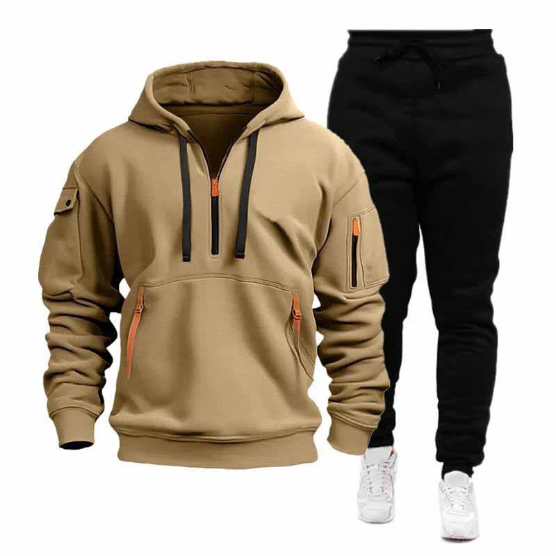 

Men s Spring Autumn Thin Size Casual Pants Sports +Plus Size Hoodie Two Piece Set 3XL