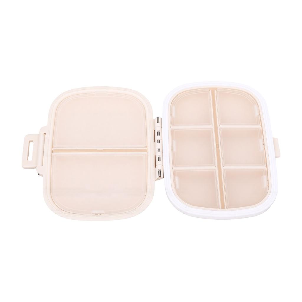 8 Compartments Tablets Case with Sealed Silicone Lid Moist Proof Portable Travel Tablets Organizer