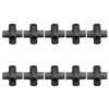 10PCS PVC Plastic Pipe Connector 6 Way Pipe Corner Elbow Fittings 25mm Inner Diameter Black