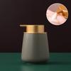 European Style 400ml Portable Soap Dispenser Shampoo Pack Gold Press Ceramic Lotion Bottle Toilet Kitchen Bathroom Accessories