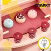 Wooden ice cream shop for children, toy, trolley on wheels, ice cream scoops, sticks