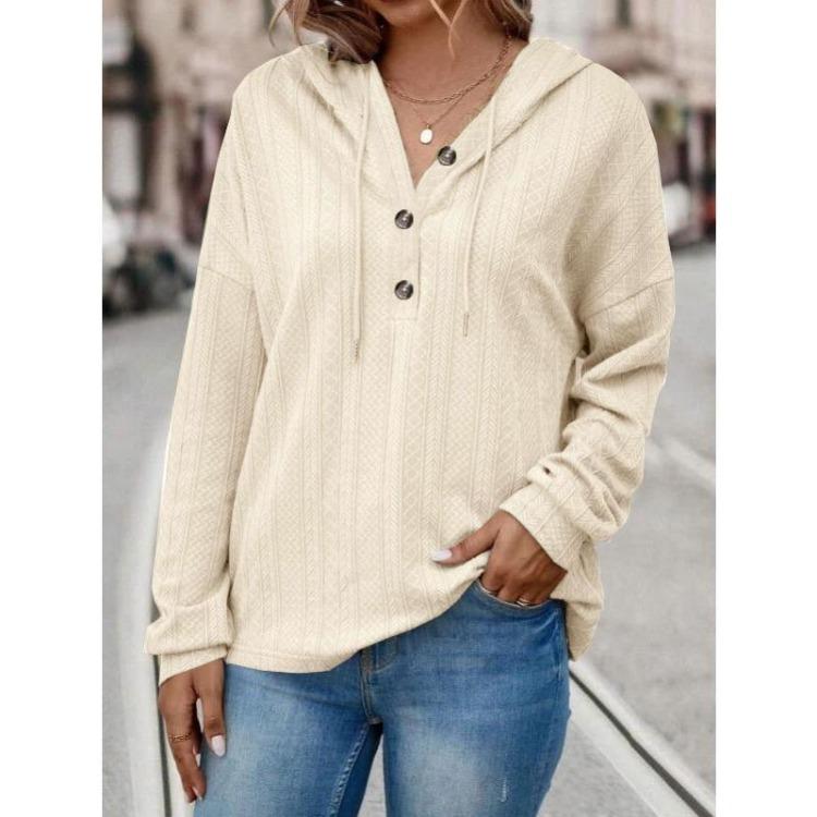 Casual Women Fashion Hooded Sweatshirts Hoodies Long Sleeve Pullovers Print Solid Color Winter Fall