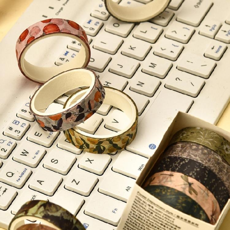 Retro Decorative Tape Forests Plant Print Washis Tape Masking Tape Hand Account Tape for Journaling Phone Scrapbooking