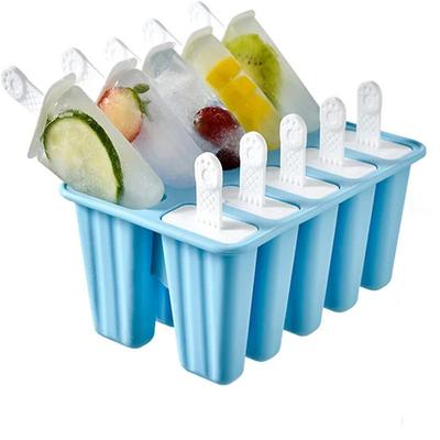 10 Pieces Popsicle Molds Silicone BPA Free Popsicles Easy To Remove for Convenient Use