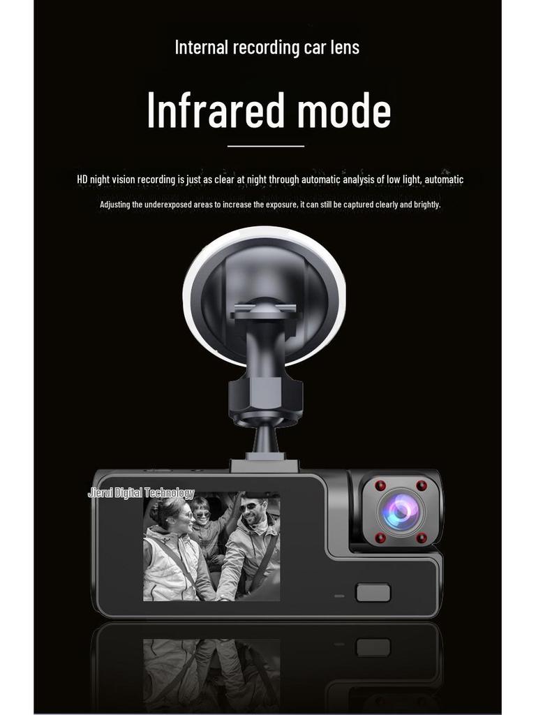 2-Zoll HD Dashcam mit Dreifach-Objektiv, WLAN und Mobiler Konnektivität – A22 Auto-Monitor