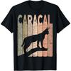 Caracal Vintage Caracal Cat Retro Wild Cat Zoology T-Shirt(2)