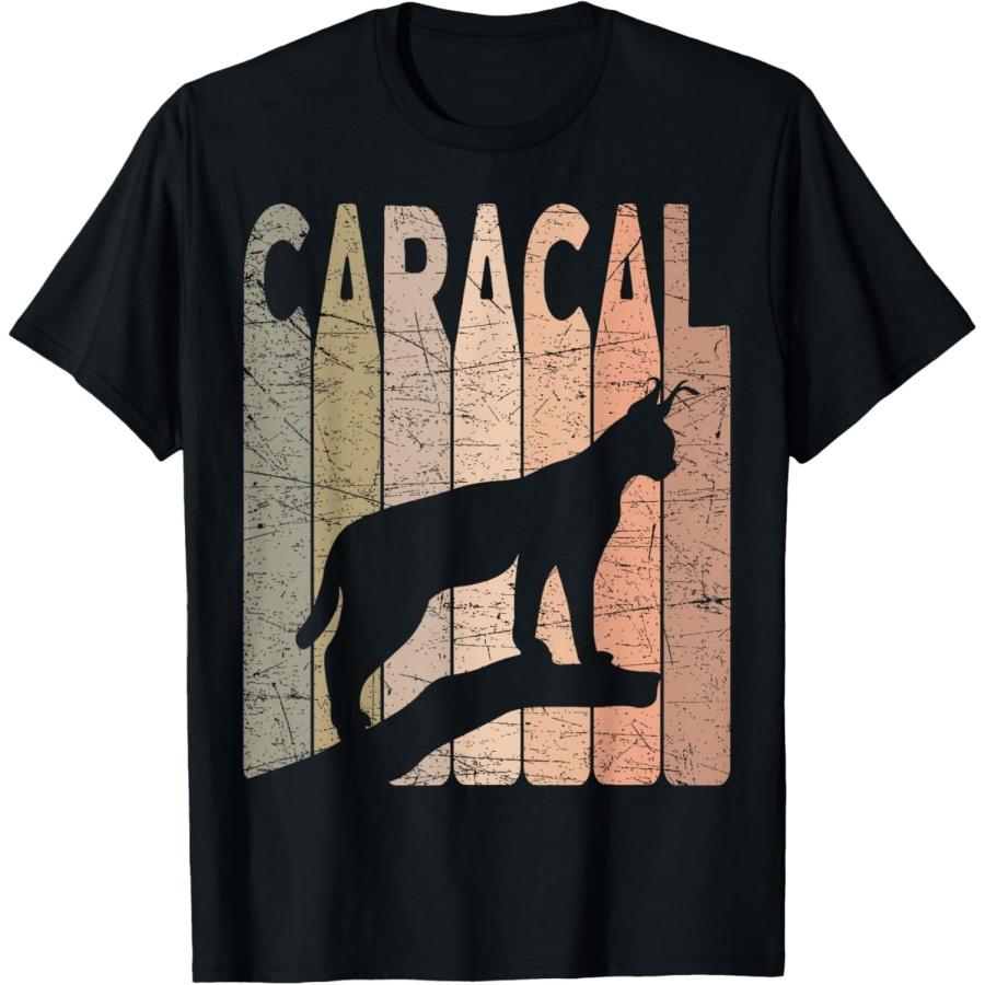 

Caracal Vintage Caracal Cat Retro Wild Cat Zoology T-Shirt(2) XXXXXL чорний