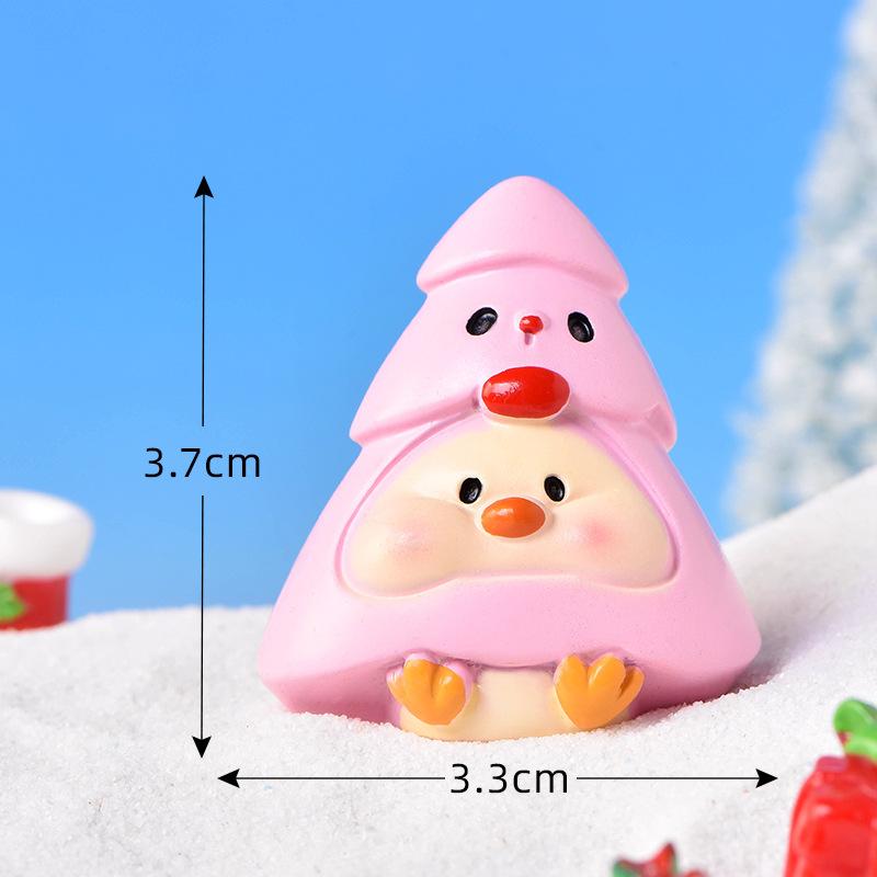 Cartone Animato di Natale Animale Maiale Pupazzo di Neve Albero di Natale Albero di Natale Decorazione Scena di Neve Accessori Palla di Cristallo