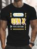 1975 EDITION Print Men's Crew Neck Short Sleeve T-Shirt, Comfy Versatile Top, Leisurewear,, Birthday Father's Valent