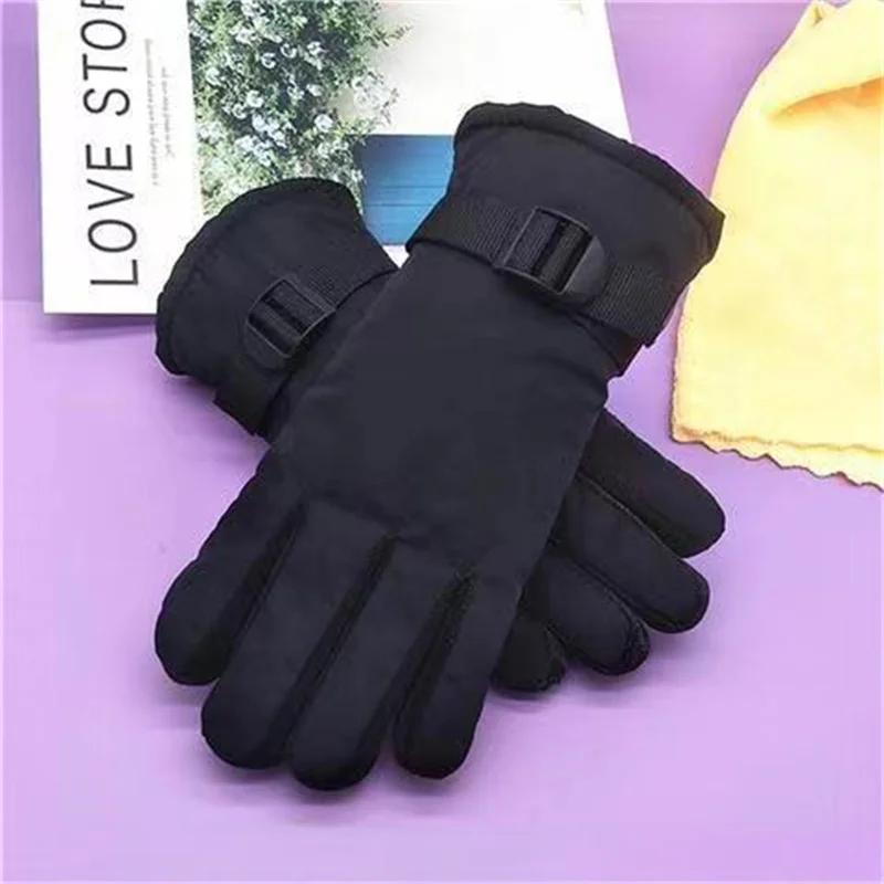

Thick Motorcycle Gloves for Boys Girls Providing Warmth Anti Slip for Outdoor Use Motorcycle Riding Equipment Wind Shield Gloves M чорний