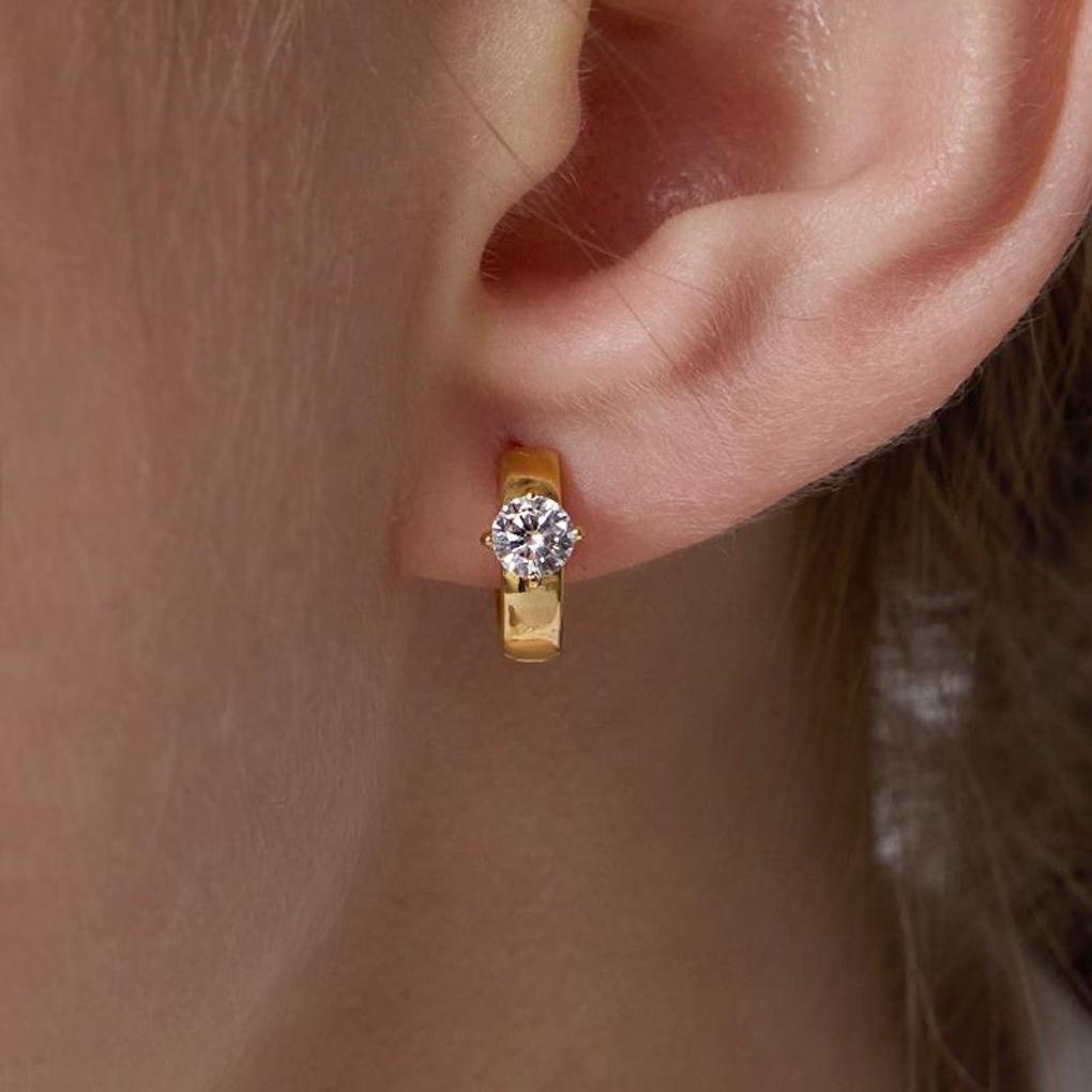 

[LOMET] 14K GF Julie One-Touch Earrings_MJ5022BFE