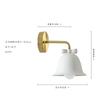Nordic Ins Cream Glass Bowknot Bell Wall Lamp Bedside Bedroom E27 LED Wall Mounted Kitchen Island Kids/Princess Room Store Cafe