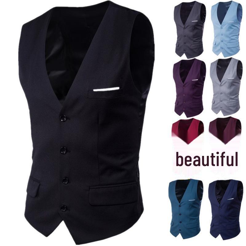 Men's Large Size Vest for Billiard Room, Hotel, and KTV Staff