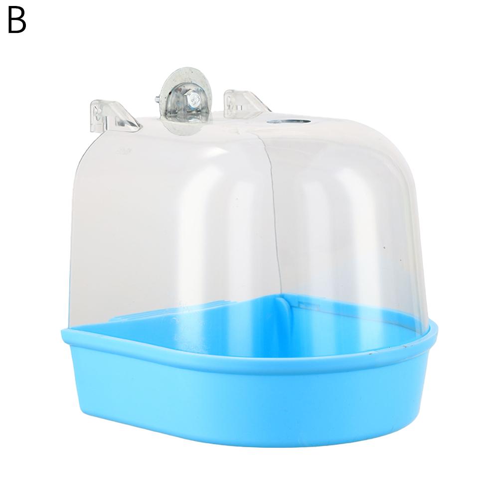 

Подвесная купалка-куб для птиц, ванна для попугаев, душ, коробка, аксессуар для клетки для маленьких птиц, канареек, волнистых попугайчиков, корелл, товары для птиц синий