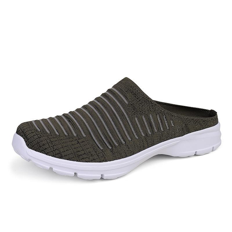 Fashion Unisex Shoes Summer Baotou Half Slippers Mesh Breathable Casual Sneakers for Men Women Light Walking Flats Couple Sport Slippers