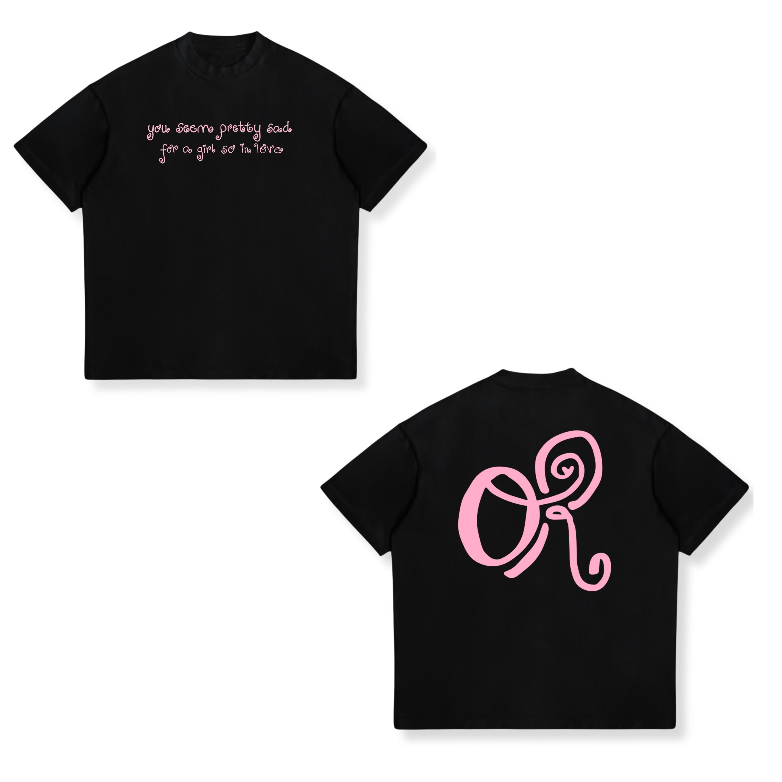 Olivia You Seem Pretty Sad For a Girl So in Love Graphic New shirt Unisex Cotton Y2k Oversized comfortable S