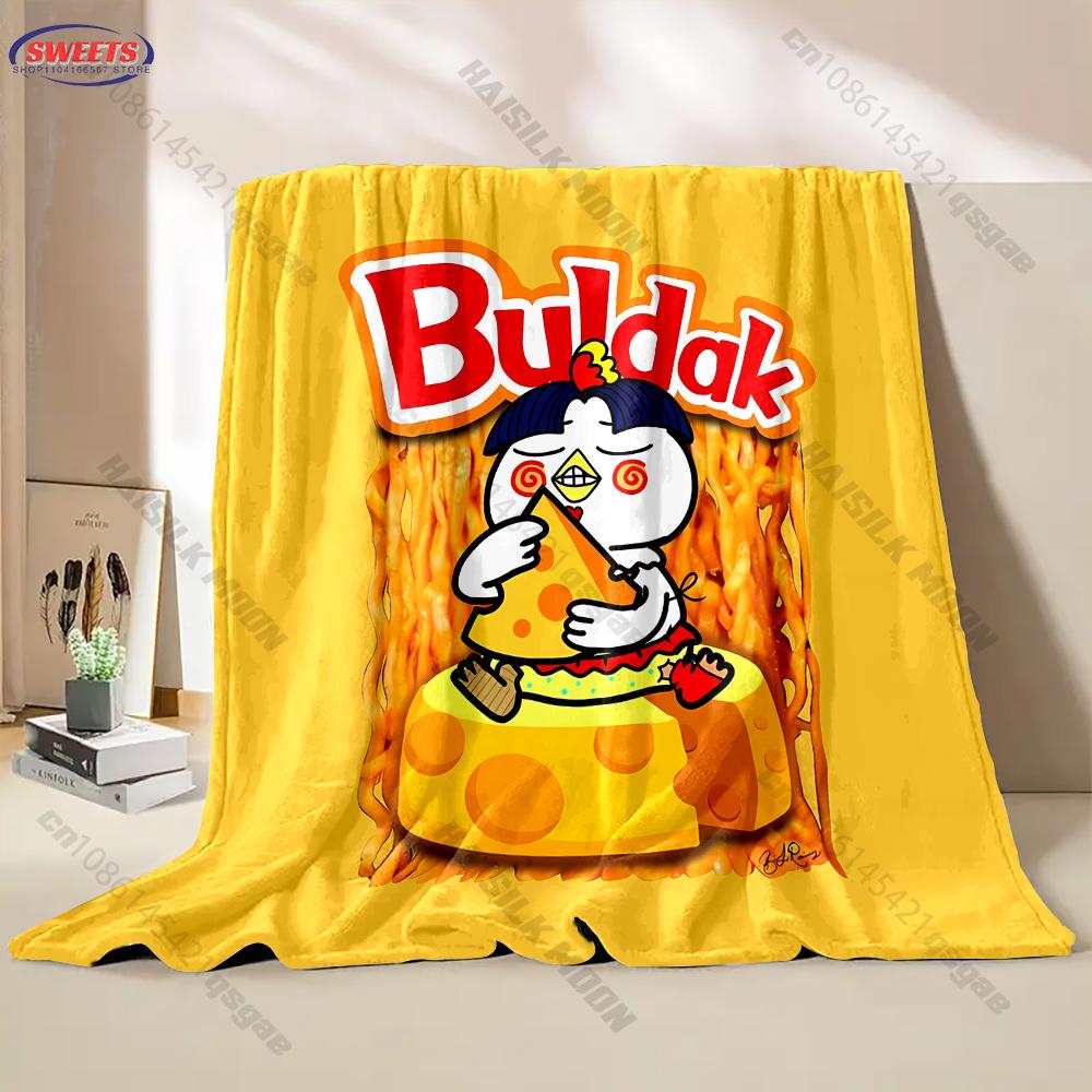16 Styles Spicy Chicken Noodles Instant Noodles Print Blanket Fun Holiday Gift for Family Friends Home Sofa All Seasons Blanket