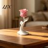 3D Printed Rose Decor Modern Sculpture, Minimalist Floral Decor, Abstract Home Accents Flower Statue for Office, Elegant Tabletop Centerpiece Gift