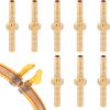 10Pcs Brass Pipe Repair Barbed Fittings Corrosion Resistant Brass Tube Adapters Upgrades for Plumbing System Maintenance