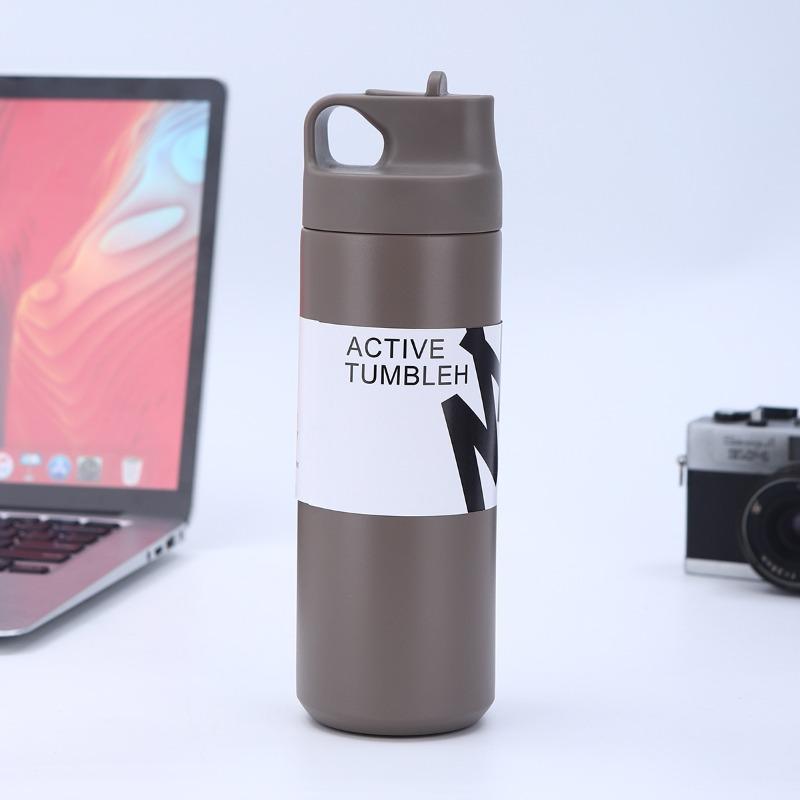 550ml Suction Nozzle Japanese Element Cup 304 Stainless Steel Vacuum Insulated Bottle Portable Straw Coffee Cup
