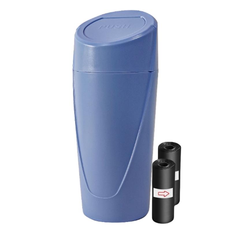 

Press Type Car Garbage Bin Easy Disposal without Touching Trash ABS Vehicle Trash Container with Press Lid for Vehicles