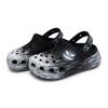 Crocs Classic Clog REGO Hot Dog Hurricane Wraith Spray Paint Erase Detachable Accessories Hole Shoes Unisex Black & White