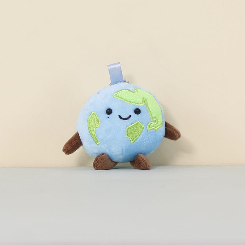 Portachiavi Ciondolo Terra Peluche Giocattolo Morbido Cartone Animato Carino Per Zaino Studenti Decorazione