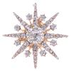 Wedding Silver Snowflake Diamante Brooch Rhinestone Crystal Broach Pin Xmas Gift