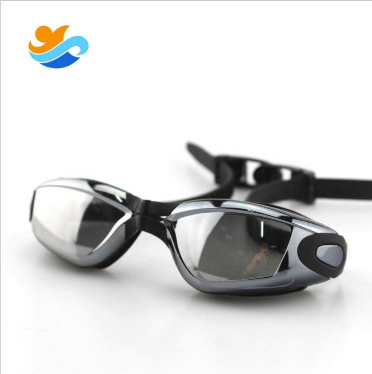 Custom Silicone Swim Goggles Reflective Safety Waterproof Kids Sports Glasses Anti-Fog Eye Protection Swimming Goggles for Adult