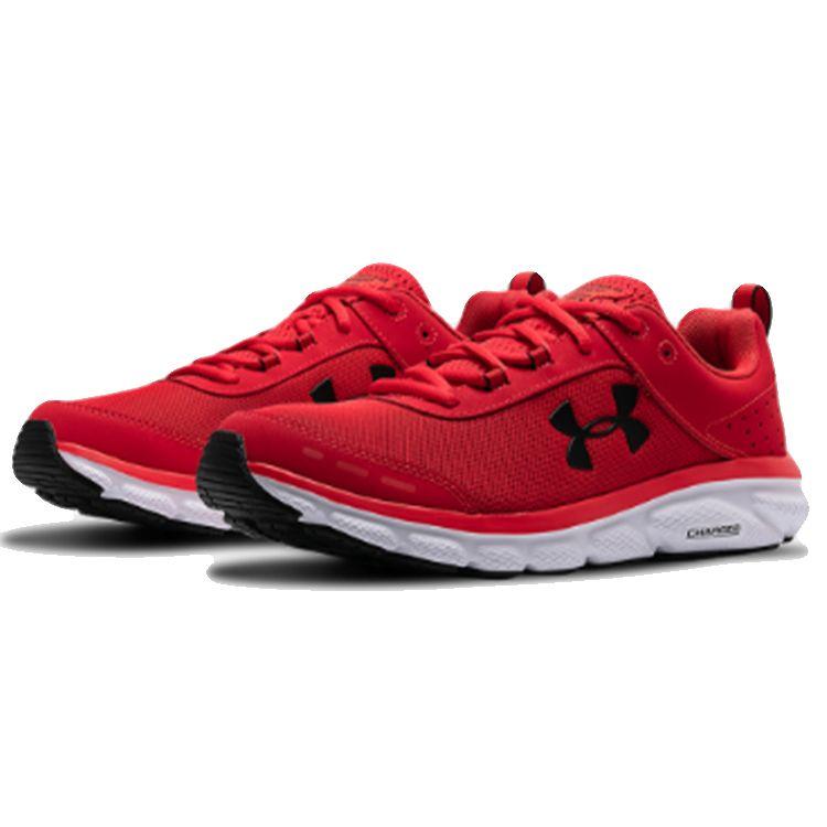 Under Armour Charged Assert 8 Comfortable Low-Top Running Shoes Men Sneaker Red White 3021952-602
