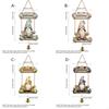 Farmhouse Outdoor Welcome Sign, Entryway 2D Wooden Hanging Gnomes Bells for Garden Porch Gate Decors, Holiday Housewarmings Gift
