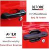 LIUQING Door Handle Bowl Cover Trim for 2018-2023 2024 2025 Jeep Wrangler JL JLU & Jeep Gladiator JT 4 Doors Exterior Accessories Door Bowl Scratch