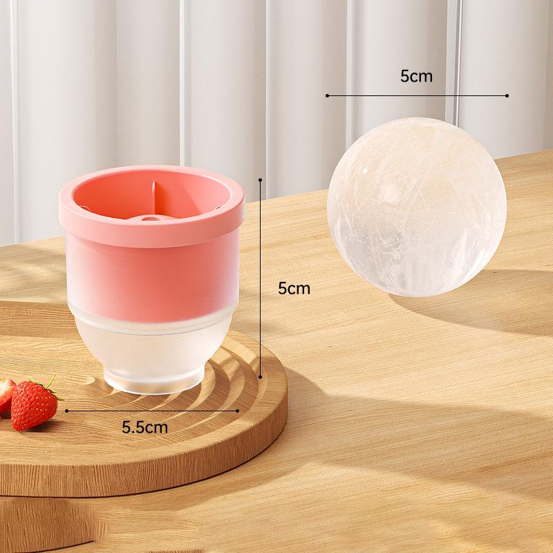 1 Stück Bar Whiskey Runde Eiswürfelform Silikon Große Kugelform Sphärische Eiswürfelform Maschine Schnellgefriergerät Küchenhelfer
