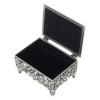 Vintage Pudełko na biżuterię Eleganckie Rzeźbione Stop cynku Odporne na blaknięcie Miękka aksamitna wyściółka Pudełko do przechowywania drobiazgów do Dekoracji Rodzinnej Biurowej