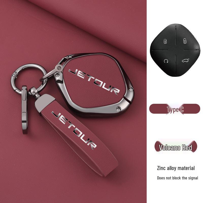 Jetour Dasheng Key Case: 22 Model-Compatible Anti-Lost Car Remote Shell Pendant for Men