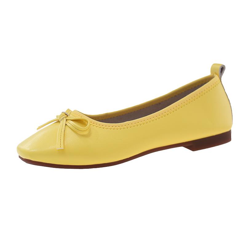 Large size single shoes women's 41 to 43 French soft-soled Doudou shoes flat-soled gentle evening shoes one pedal shallow mouth ladyshoes