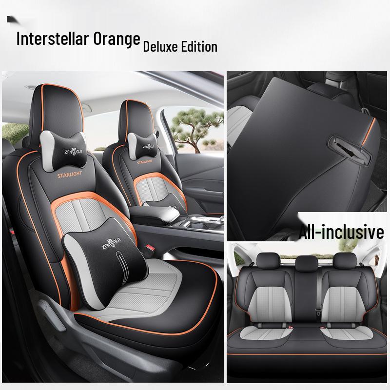 Wuling Xingguang Full Leather Car Seat Cushion - Universal Four-Season Model for Five-Seater