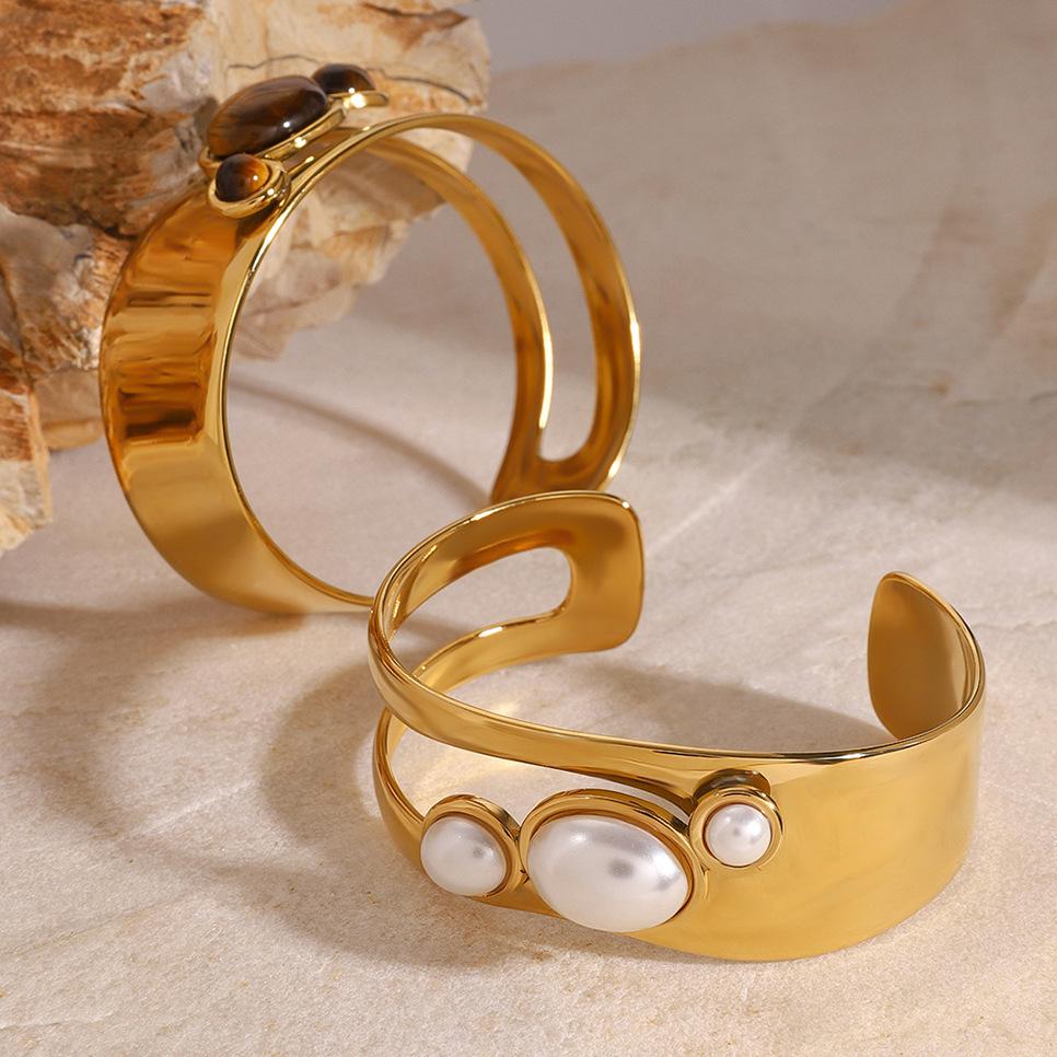 JYL TS Bracelet  Hollow Open Cuff Invokes Purity & Wisdom