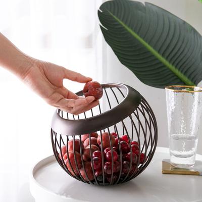 Iron Storage Fruit Plate Drain Basket Modern Home Storage Basket Nordic Style Fruit Plate Fruit Basket ZM1204