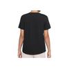 Nike Solid Color Logo Crew Neck T-Shirt Women Tops Black DX7902-010