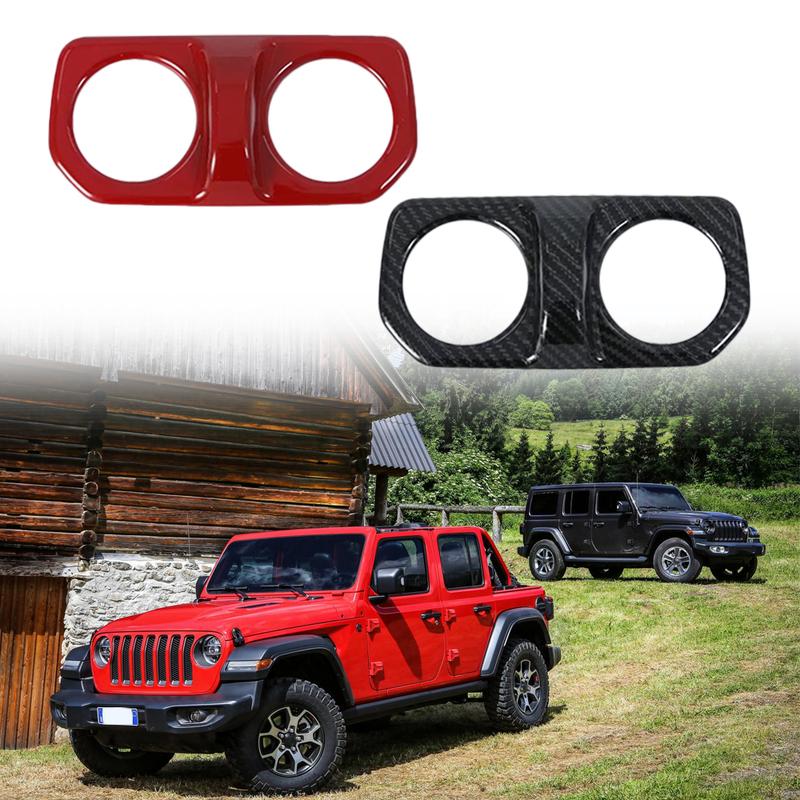 Car Rear Armrest Exhaust Back Air Vent Outlet AC Trim Cover Interior Decorative Accessories For Jeep Wrangler JL JT 2018+