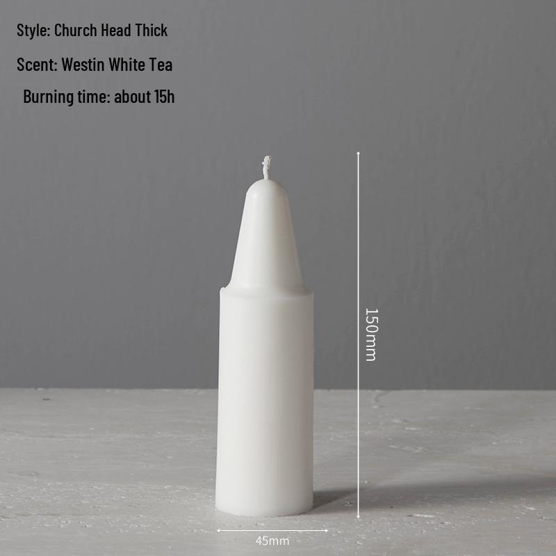 Smokeless White Retro Scented Candle for Weddings & Home Decor