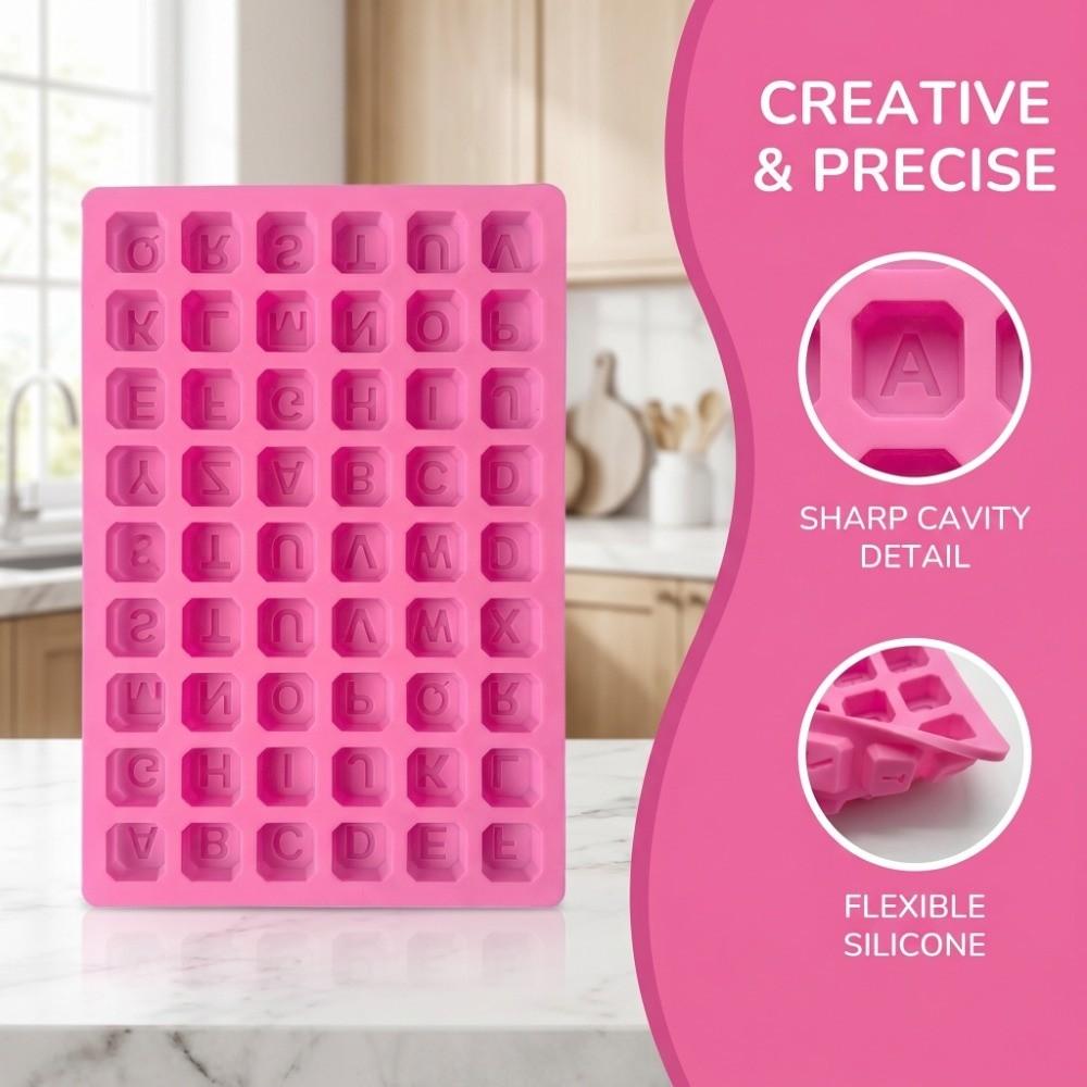 Non Stick Letter Chocolate Mold 48 Cavity Ice Cube Tray  Home Baking Kitchen DIY