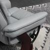 Recliner with Ottoman, Reclining Chair, Swivel, Reclining Backrest, Leather Look, Up To 130 Kg, Grey