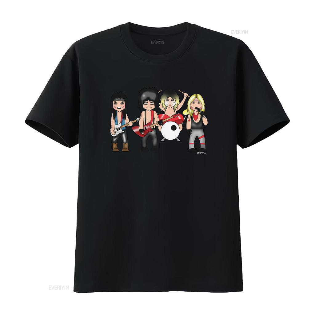 Mens T Shirt Vipwees The Crue Heavy Metal 80S Band Caricature Motley Inspired Rock  Vintage Washed Stretched Comfortable