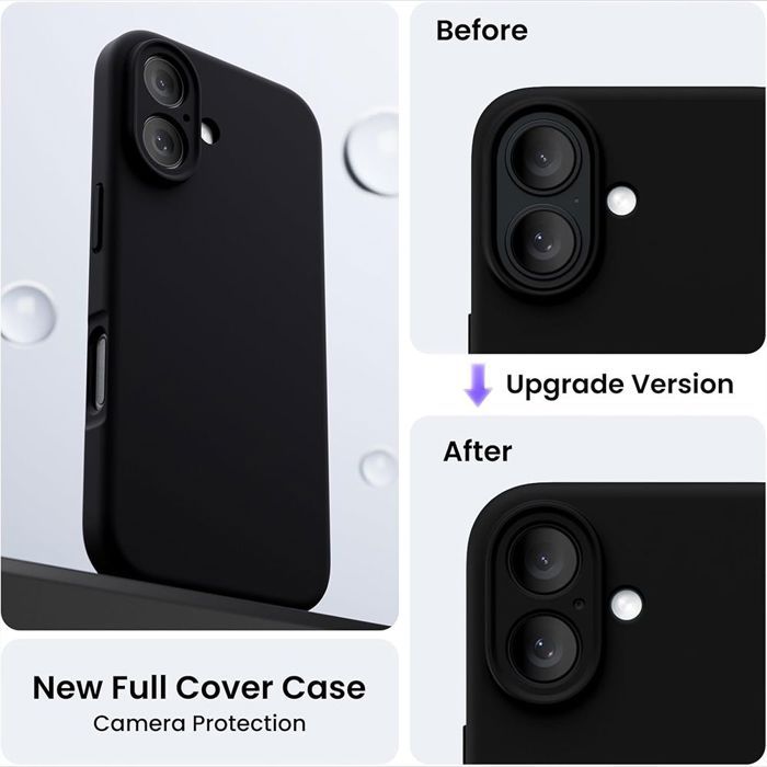 Coque de Protection - BOOLING - iPhone Air - Silicone Souple Anti-Rayures Antichoc - Noir
