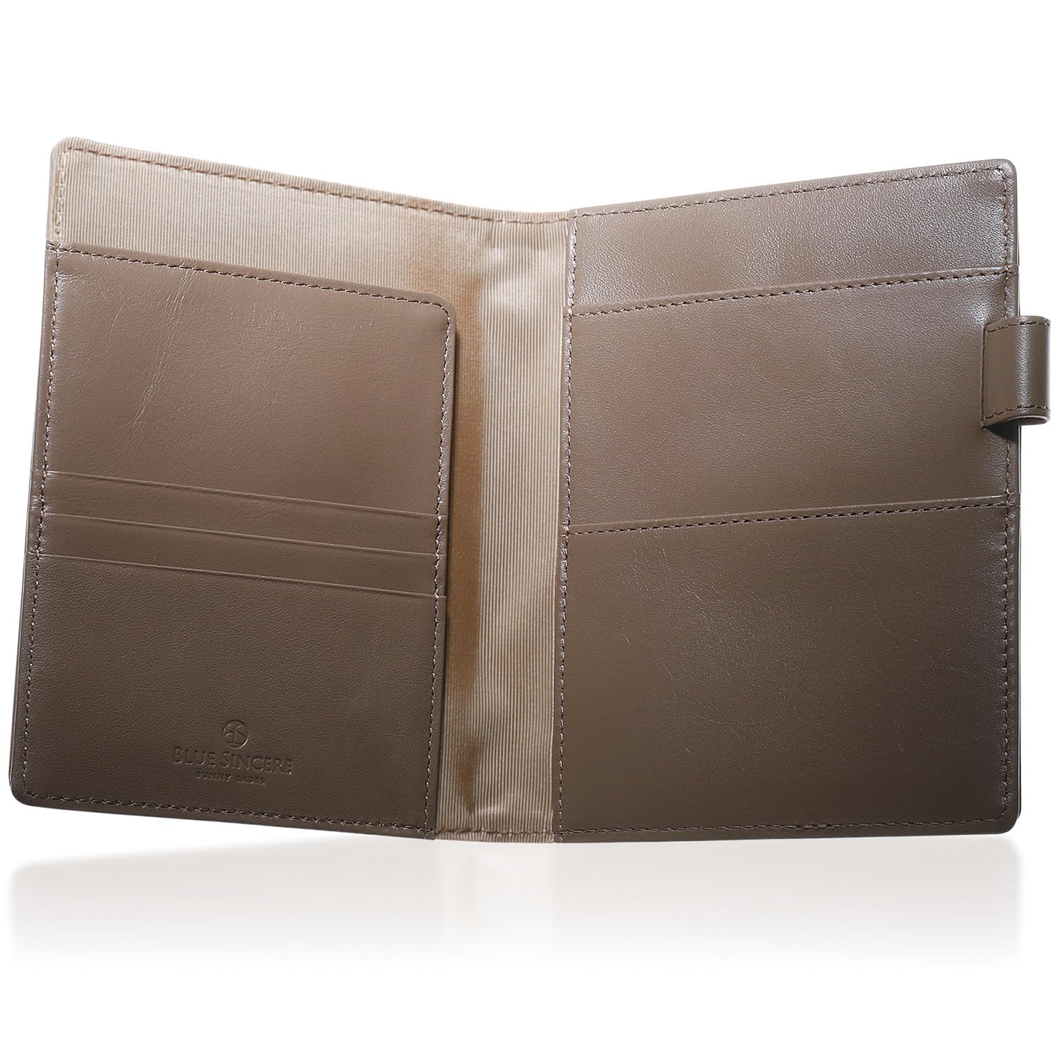 

[BLUE SINCERE] Rodia Cover A6 Size No. 13 Genuine Leather Premium Leather Pen Holder Pocket for Cards, Sticky Notes, and Business Cards / RD2 (Etoupe)