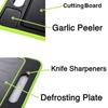 Multifunctional Cutting Board With Knife Sharpener Garlic Grater Double-Sided Non-Slip Chopping Board Defrosting Plate Alloy Aluminum Kitchen