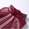 Fashion PU Leather Mini Dress Women Elegant Stand Collar Bodycon Short Party Dress Female Sexy Slim Sleeveless Evening Vestidos